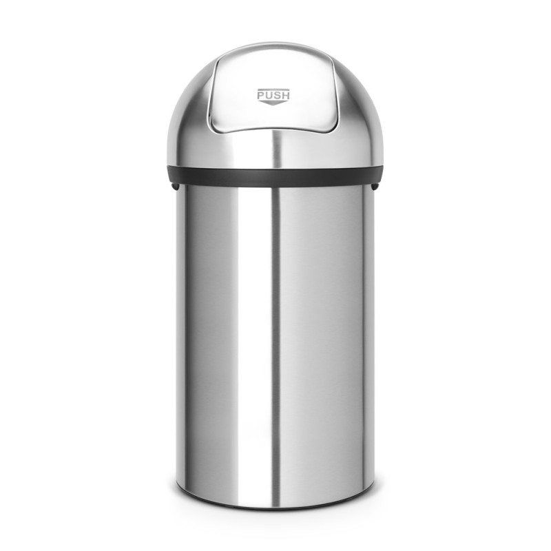 Poubelle Push Bin acier mat 60 L BRABANTIA