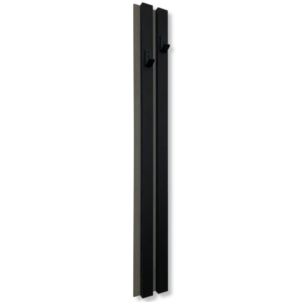 Drewniany wieszak na ubrania Lamele 98cm moduł 12cm czarny