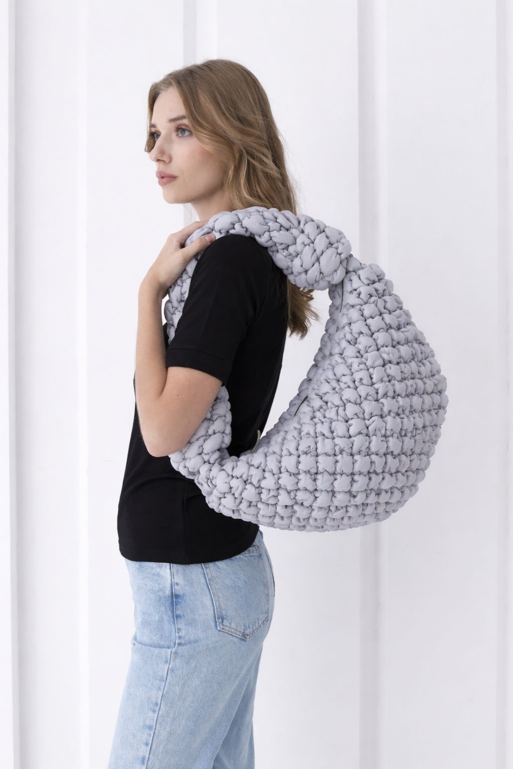 Belissh Puffy Quilted Lightweight Large Shoulder Bag