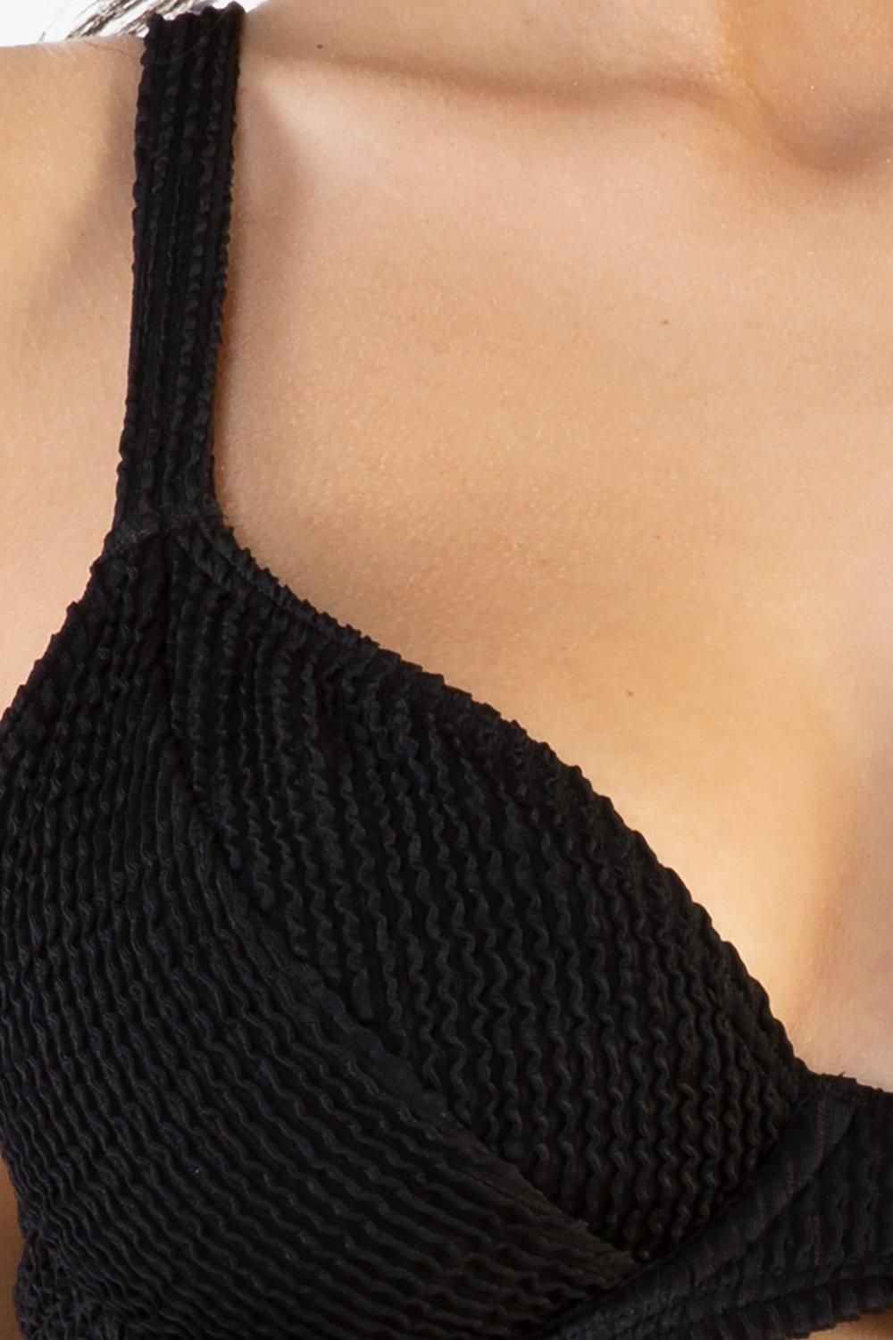 Wolf & Whistle Textured Wired Plunge Bikini Top
