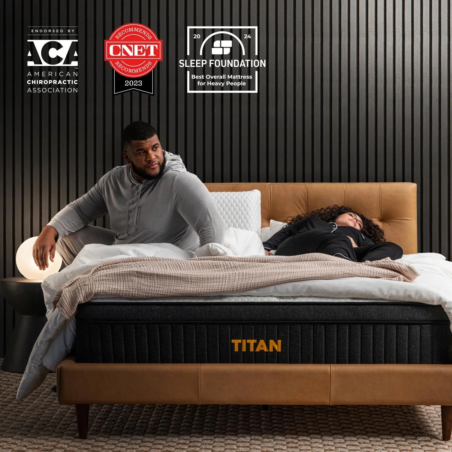 Brooklyn Bedding Titan 13 Hybrid Luxe for Plus Size Sleepers