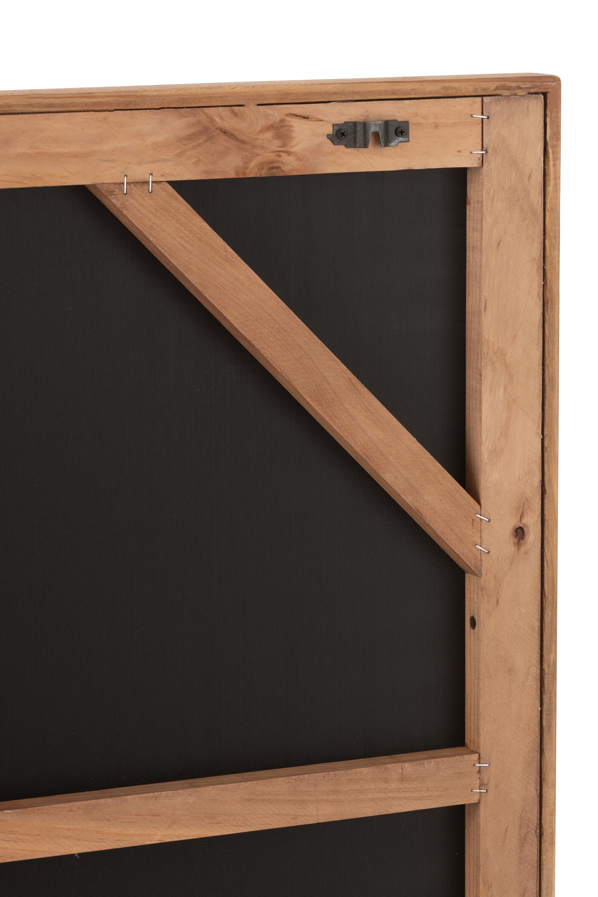 J-Line wanddecoratie josh - dennenhout canvas - wit