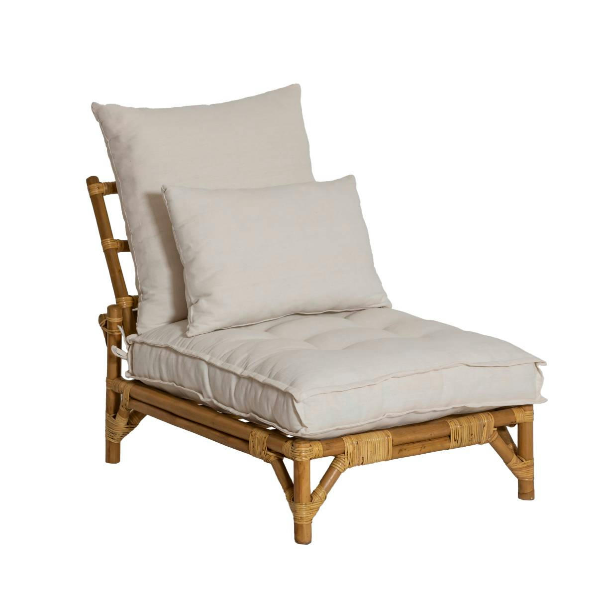 ELISA - Fauteuil en rotin marron 70 cm