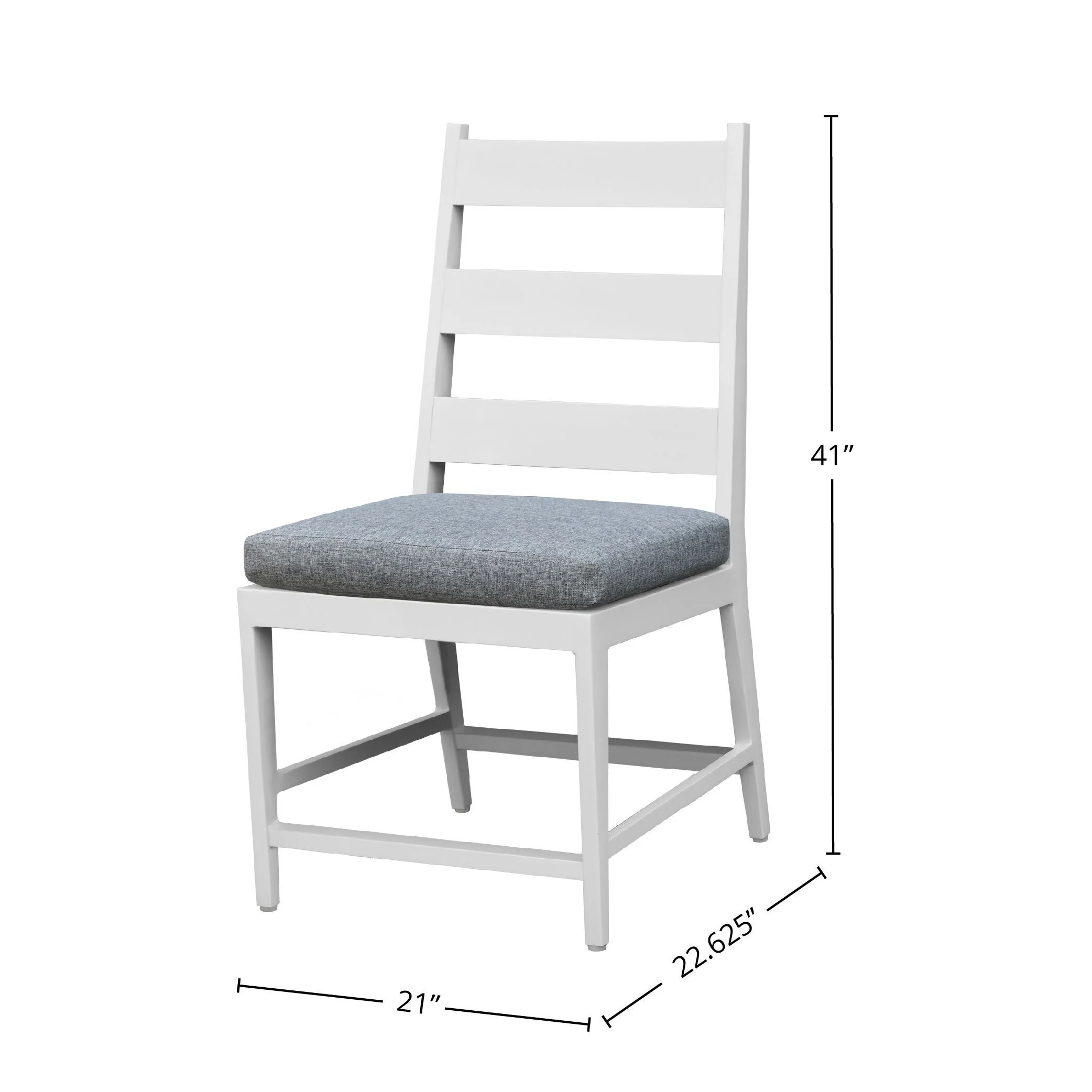 Nash Outdoor Aluminum Ladder Back Bar Stool, Buff (Set of 2)