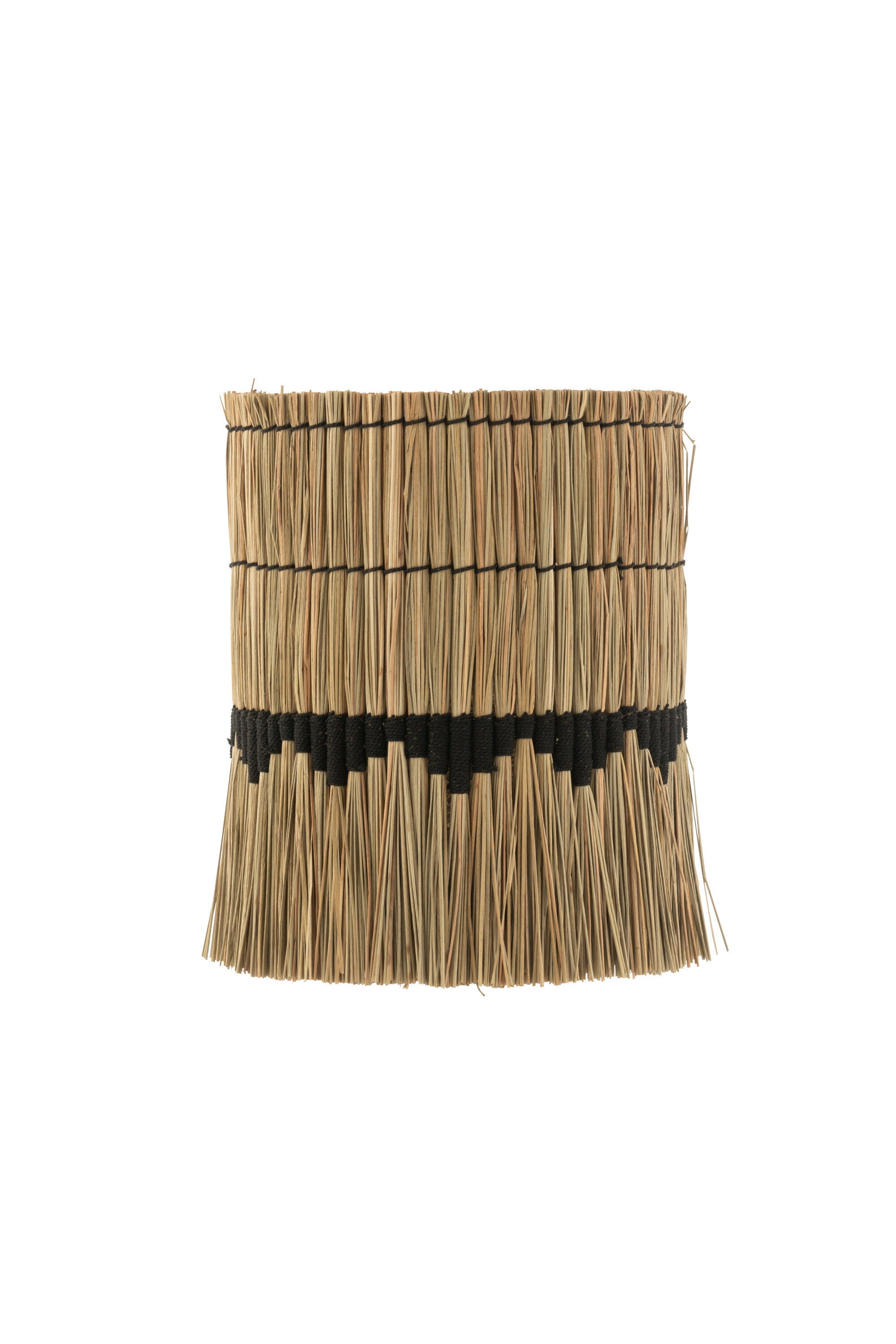 J-Line lampenkap Motief - gras/rotan - naturel/zwart - small