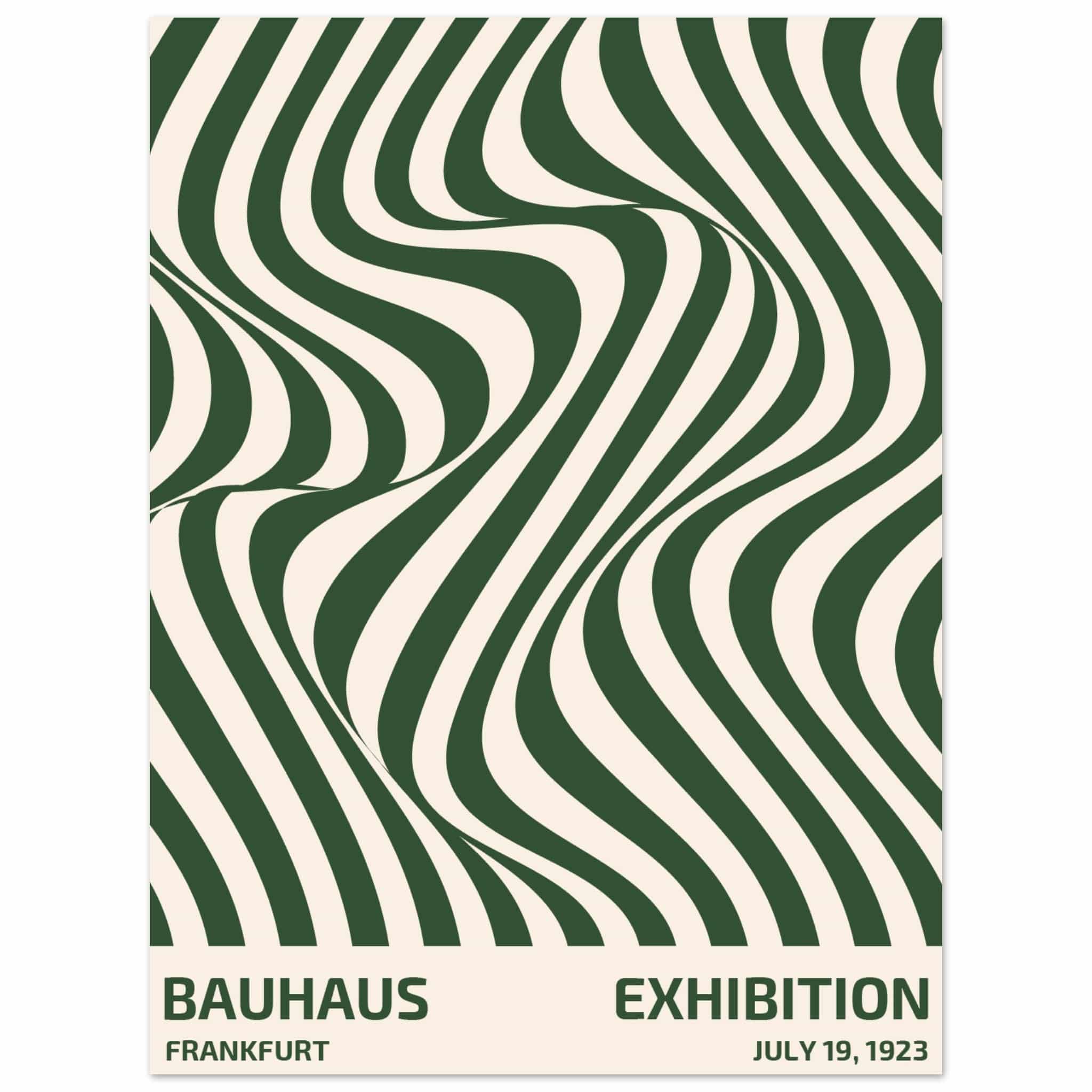 Artfulprints Poster Bauhaus - Exhibition Frankfurt green  - 30x40 cm - Groen