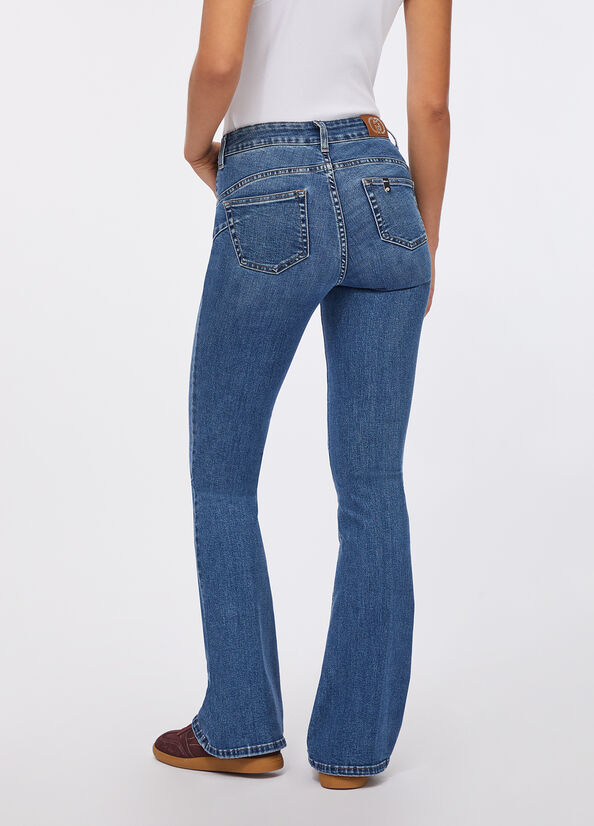 Jeans flare a vita alta