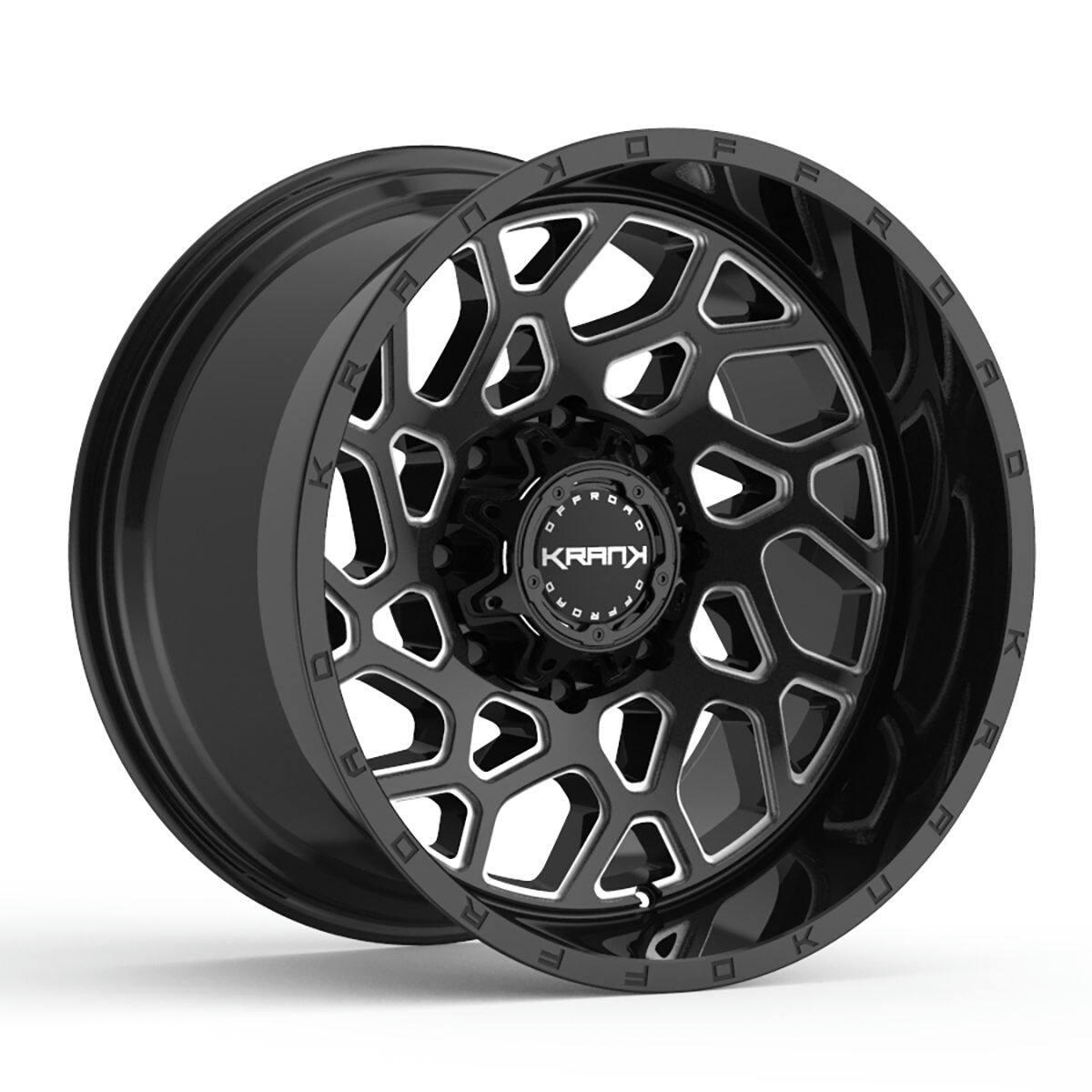 Krank Ambush Alloy Wheel/Rim, Gloss Black Milled