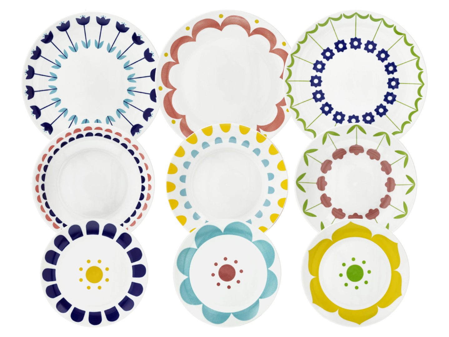 Komplet obiadowy 18 el. porcelanowy Nymea Tognana wielokolorowy