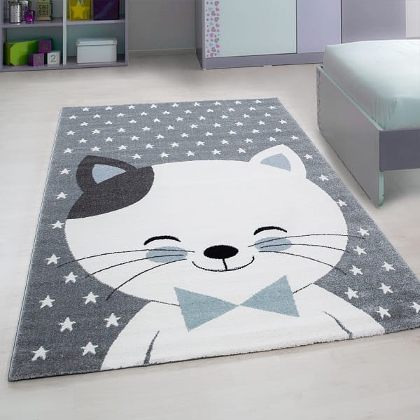 Dywan dziecięcy Kids Kotek niebieski 80 cm x 150 cm