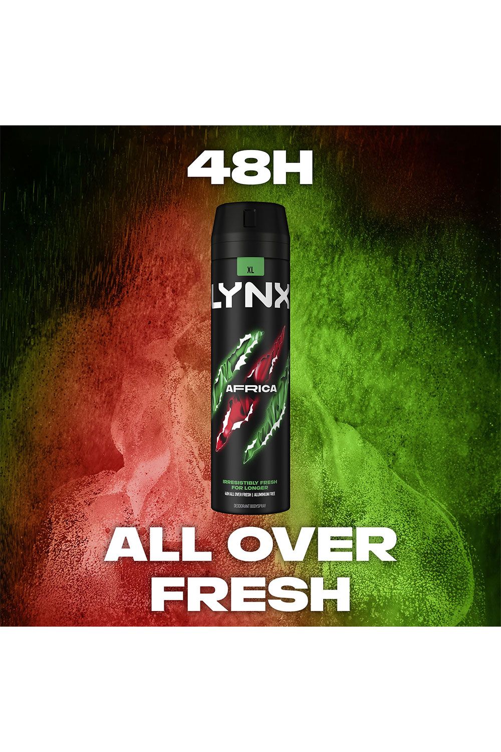 Lynx XL Africa 'Body Spray' 48H Fresh Deodorant, 6x200ml