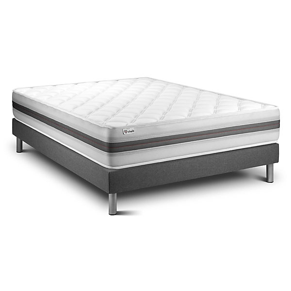 Ensemble Mousse polyuréthane à mémoire de forme de confort Equilibré avec sommier kit