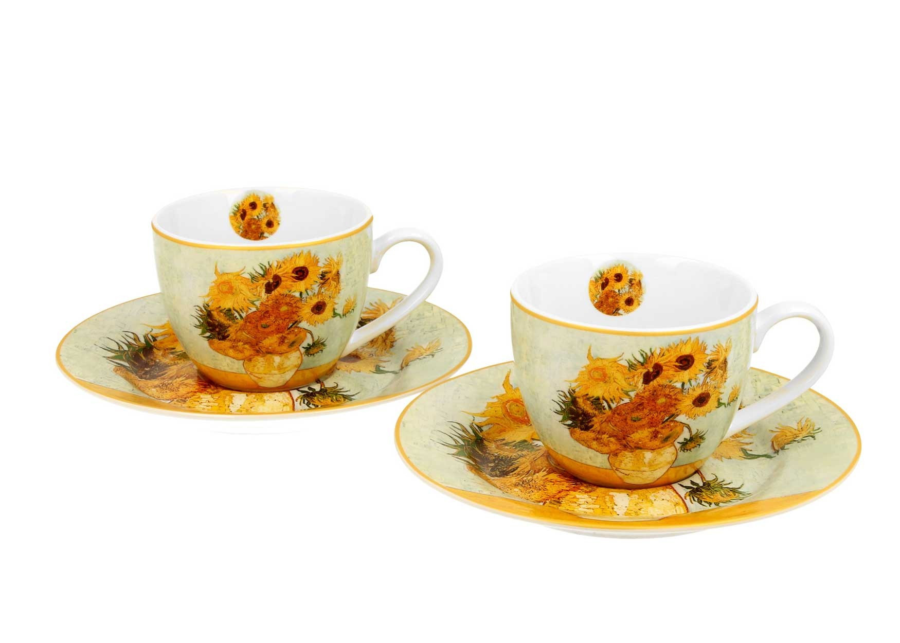 Zestaw 2 filiżanek espresso Van Gogh Sunflowers 90 mldo Kawy Herbaty