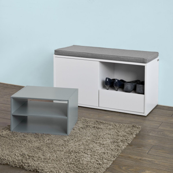 SoBuy Szafka na buty z jedną szufladą Biały 80x35x46cm FSR37-W