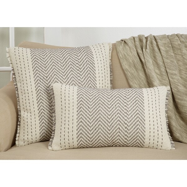 Throw Pillow With Kantha Stitch Design