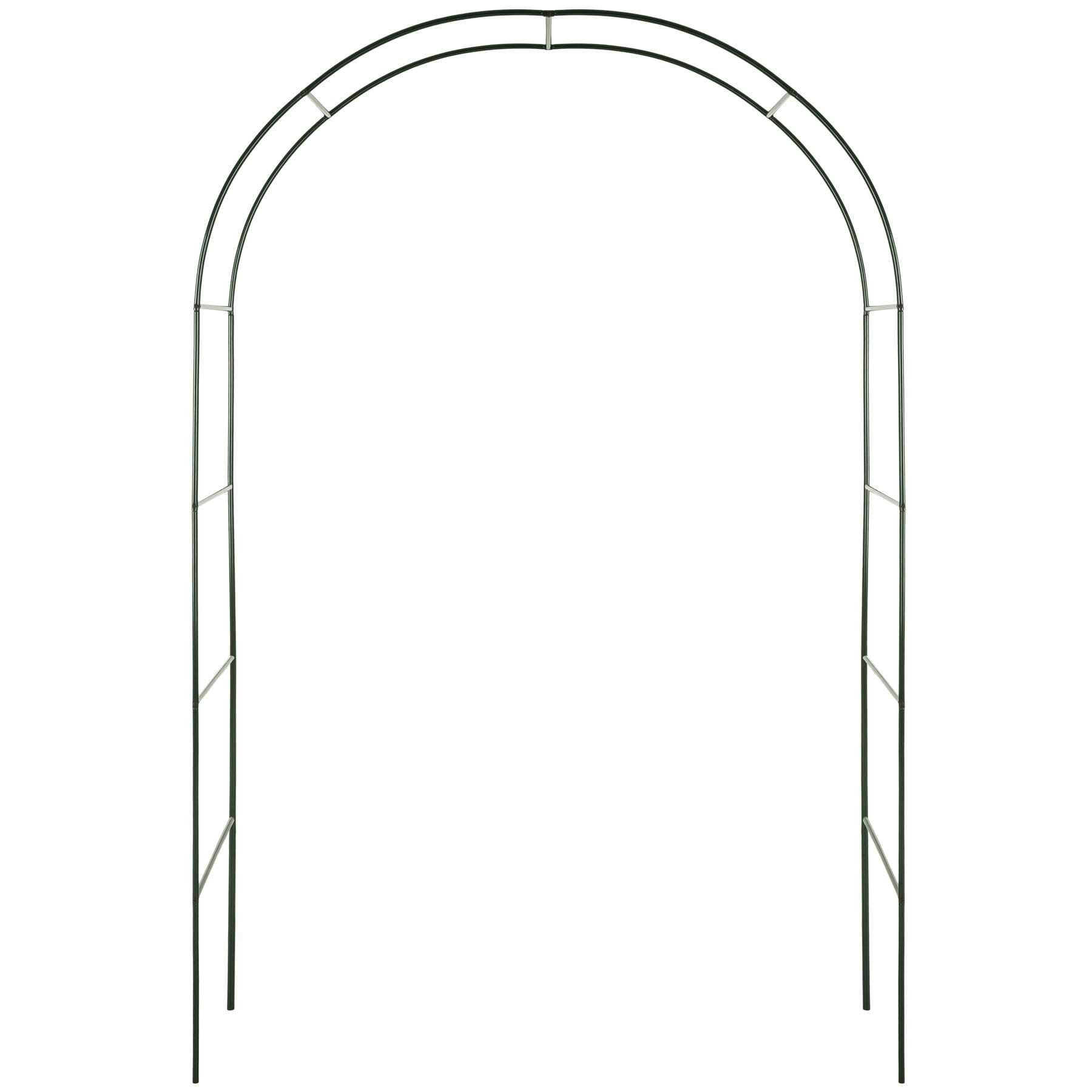 TT - Lot de 2 Arches de jardin à roses en Acier vert