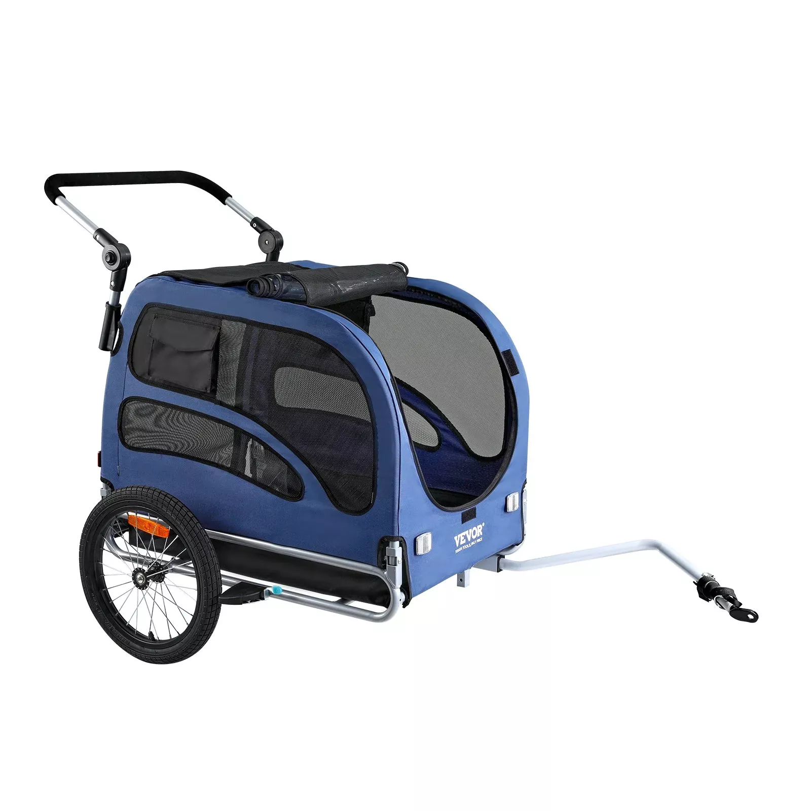 Przyczepka rowerowa dla psa do przewozu transporter do 45 kg niebieska