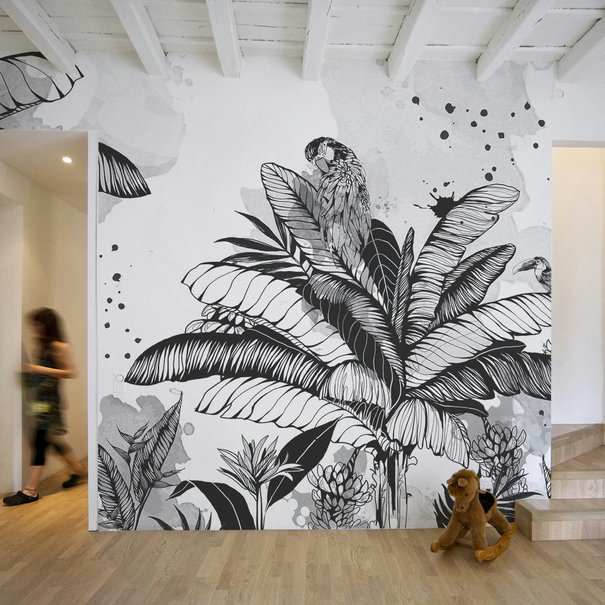 - Papier peint panoramique dans la jungle 225 x 250 cm
