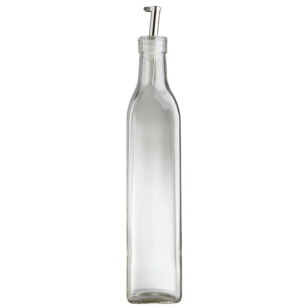 Huilier en verre avec bouchon inox