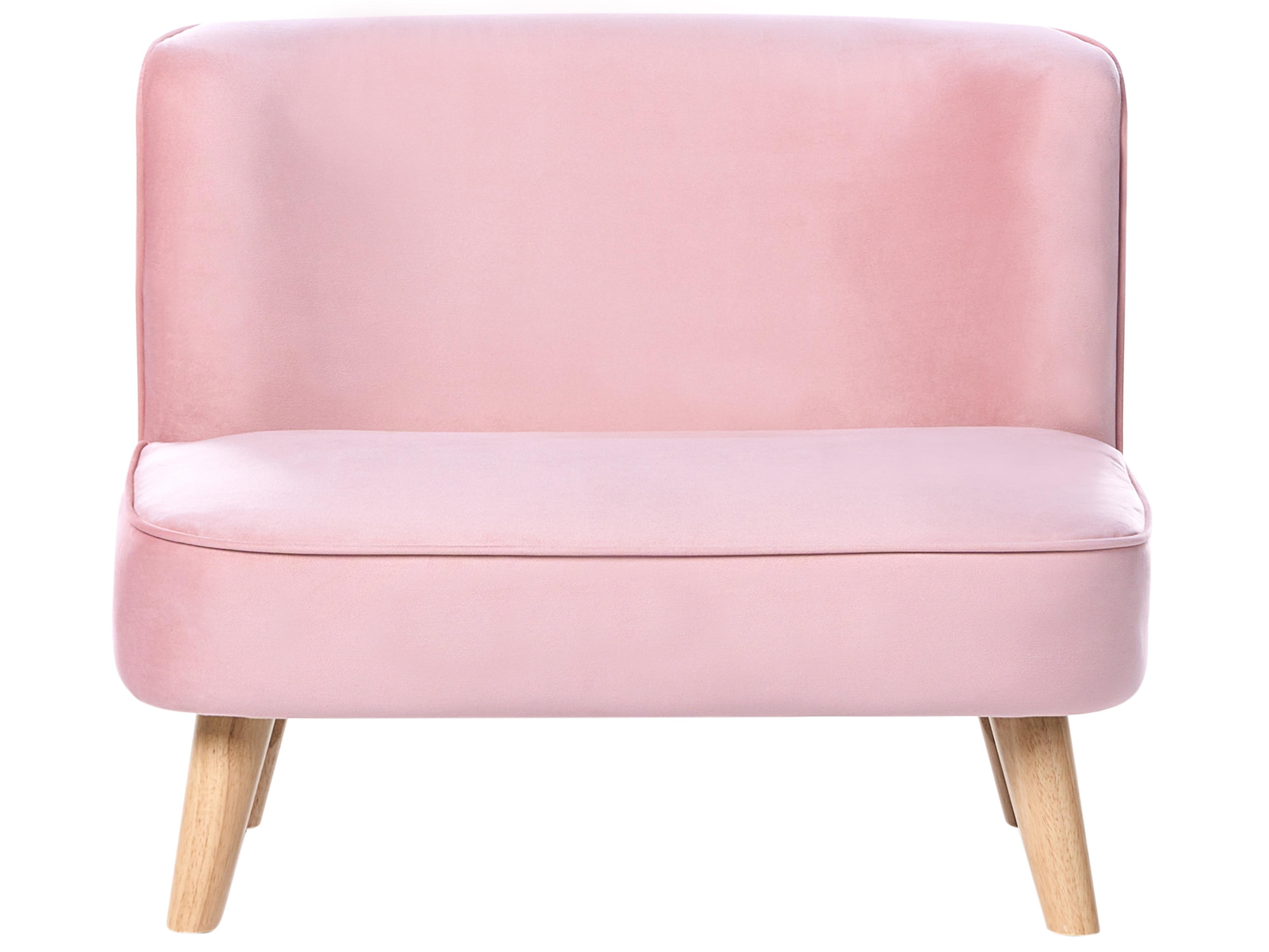 Kids Sofa RISBY Velvet Pink