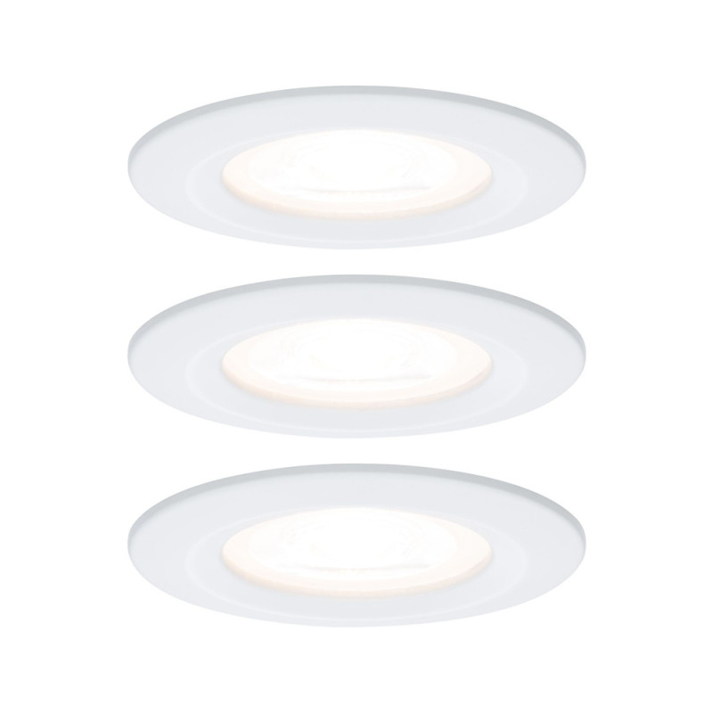 Spot encastrable LED Nova blanc GU10 blanc chaud IP44 6,5 W 3 pièces PAULMANN