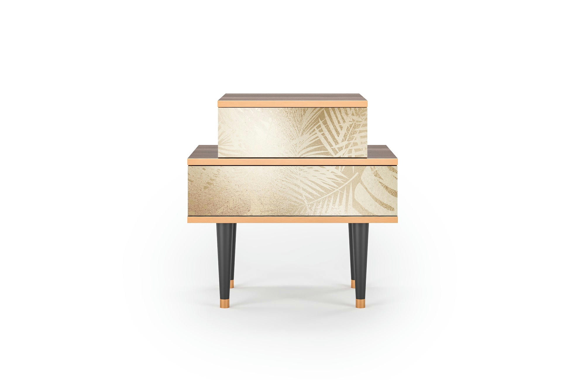 PLANT OF THE DESSERT - Table de chevet sable 2 tiroirs L 58 cm