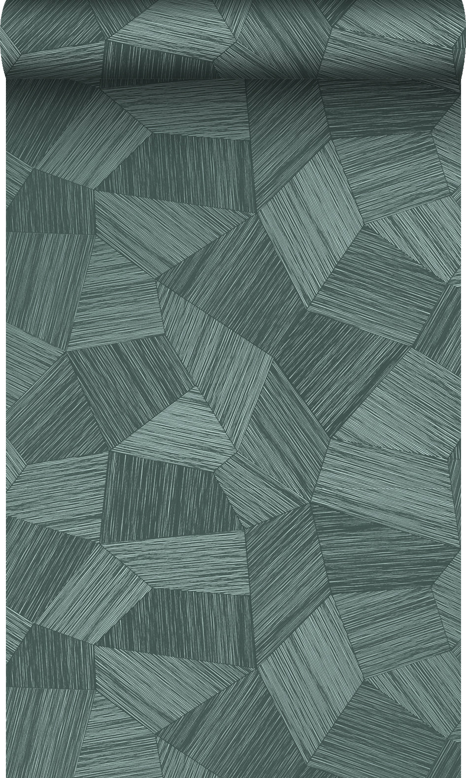 Origin Wallcoverings behang grafisch 3D motief petrolgroen - 53 cm x 10.05 m - 347823