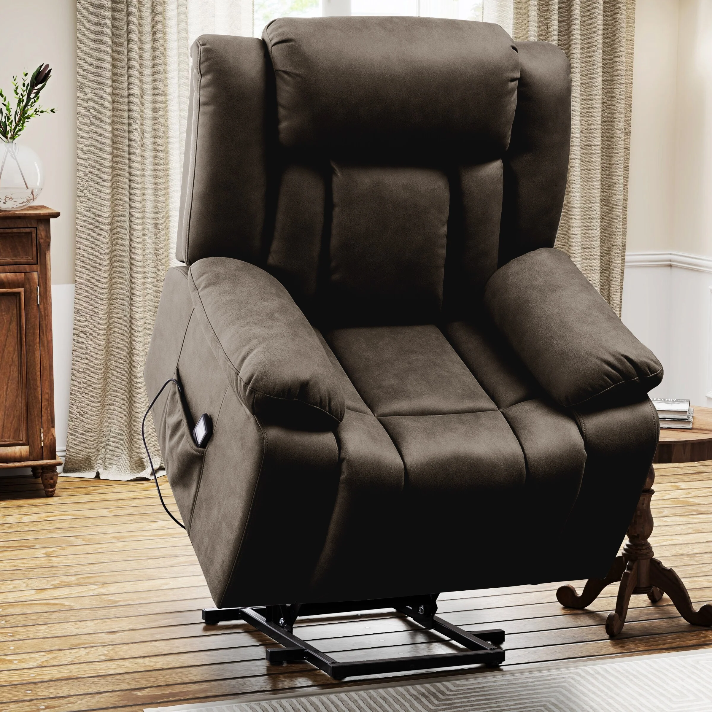 Stearns & Foster Halston Power Lift Heat-Massage Recliner