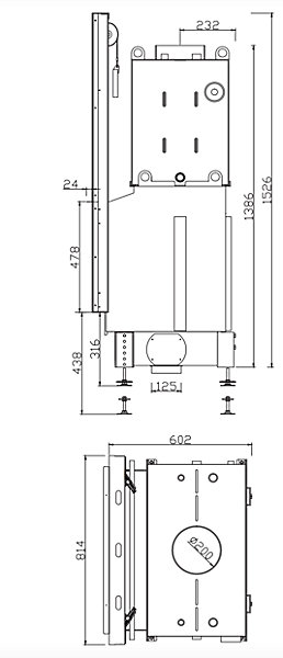 INSERT CHEMINéE PORTE GUILLOTINE NEMO 4/20 chauffage central 20/15 kW