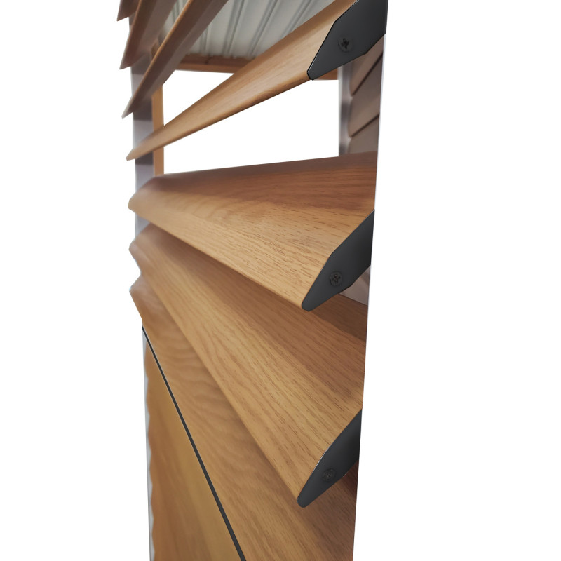 Panneau brise-vue coulissant pour pergola bioclimatique Pianela aspect bois 3 x 2,34 m 2 pièces