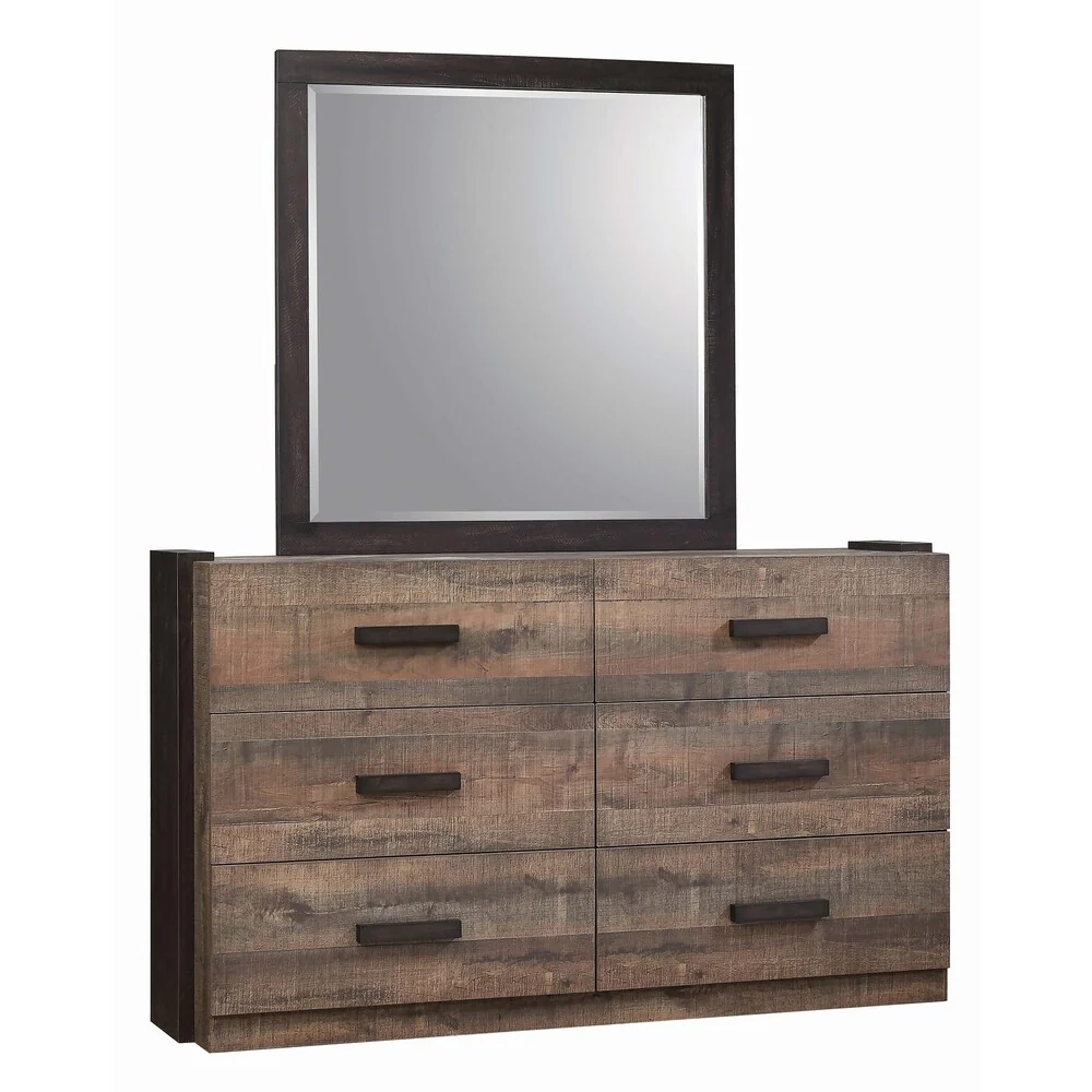 Carbon Loft Corsaut Weathered Oak and Rustic Coffee 5-piece Bedroom Set