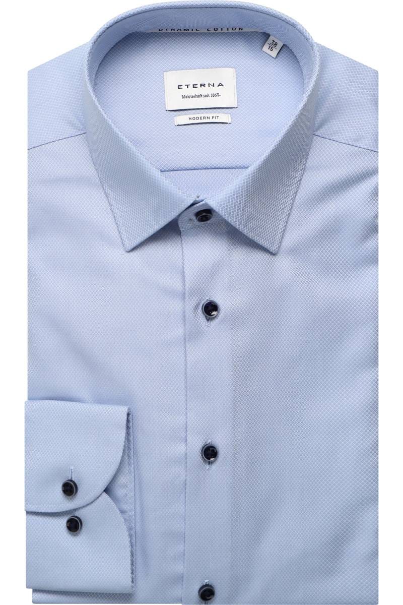 ETERNA Dynamic Cotton Modern Fit Dynamic Cotton Hemd hellblau, Strukturiert