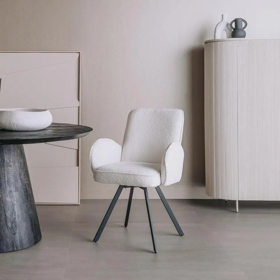 Tower Living - Livo draaibare armstoel - wit