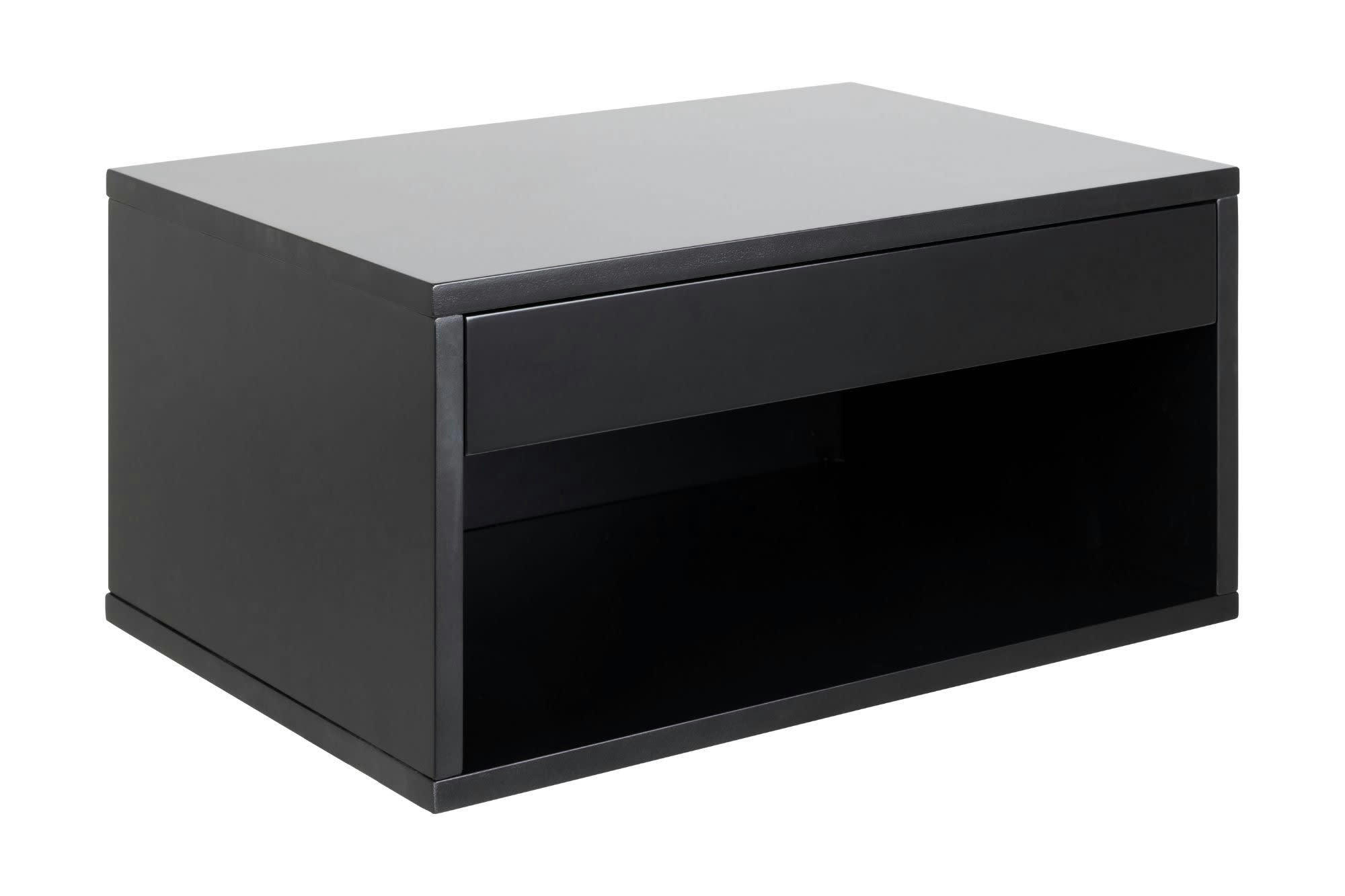 WALL - Chevet suspendu en métal 1 tiroir 1 niche