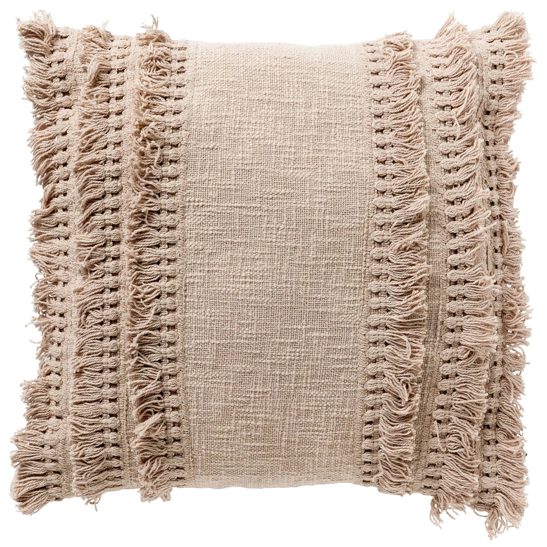 Fara - Coussin - beige en coton 45x45 cm uni