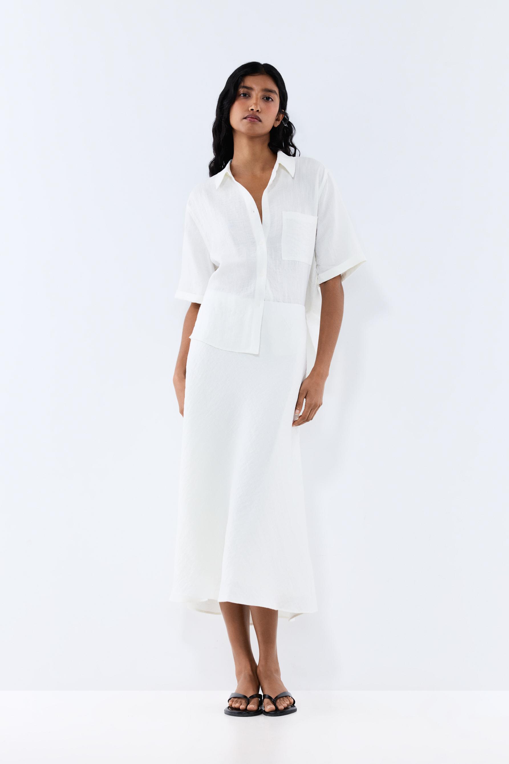 Falda midi textura