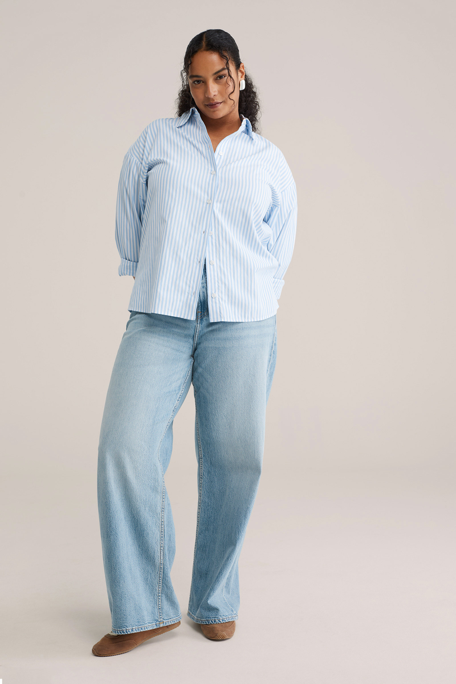 Dames wide leg jeans - Curve