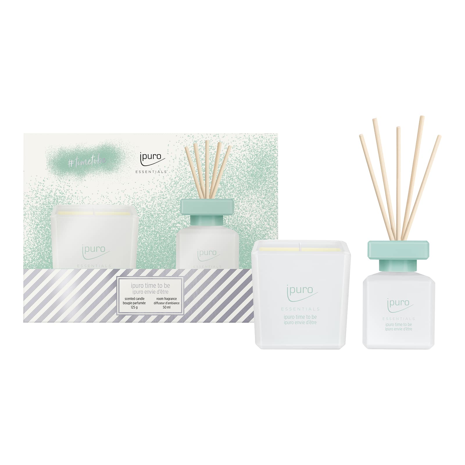 ipuro ESSENTIALS Geschenk-Set Time to Be Grün, 2 -tlg., 50 ml