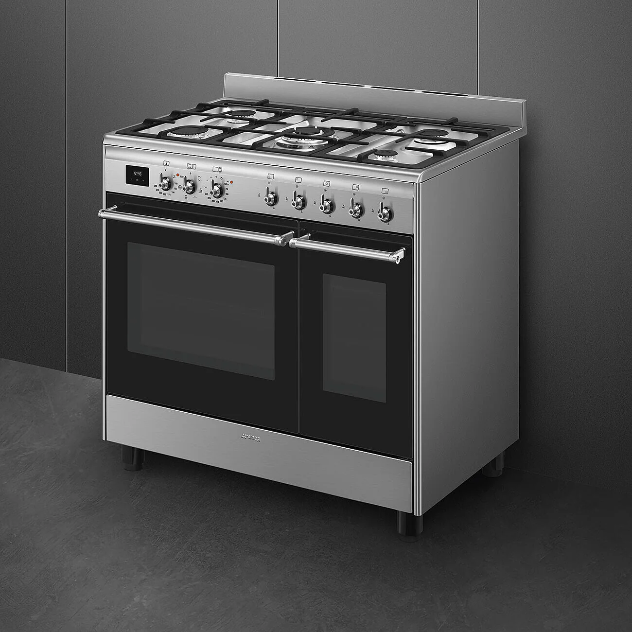 Concert Stainless Steel 90cm Double Cavity Dual Fuel Cooker