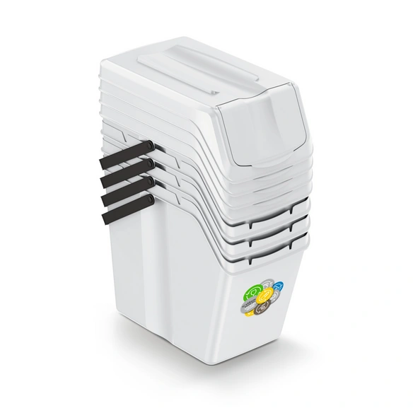 Abfalleimer »Sortibox«, 4er Set, steingrau, 40,2x24x50,5 cm