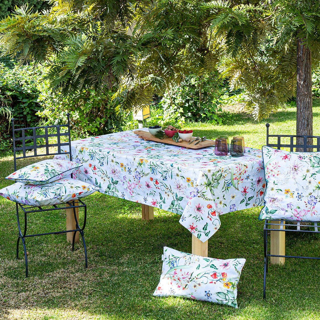 MAGGIO NP - Nappe en coton enduite 140x140 cm multicolore