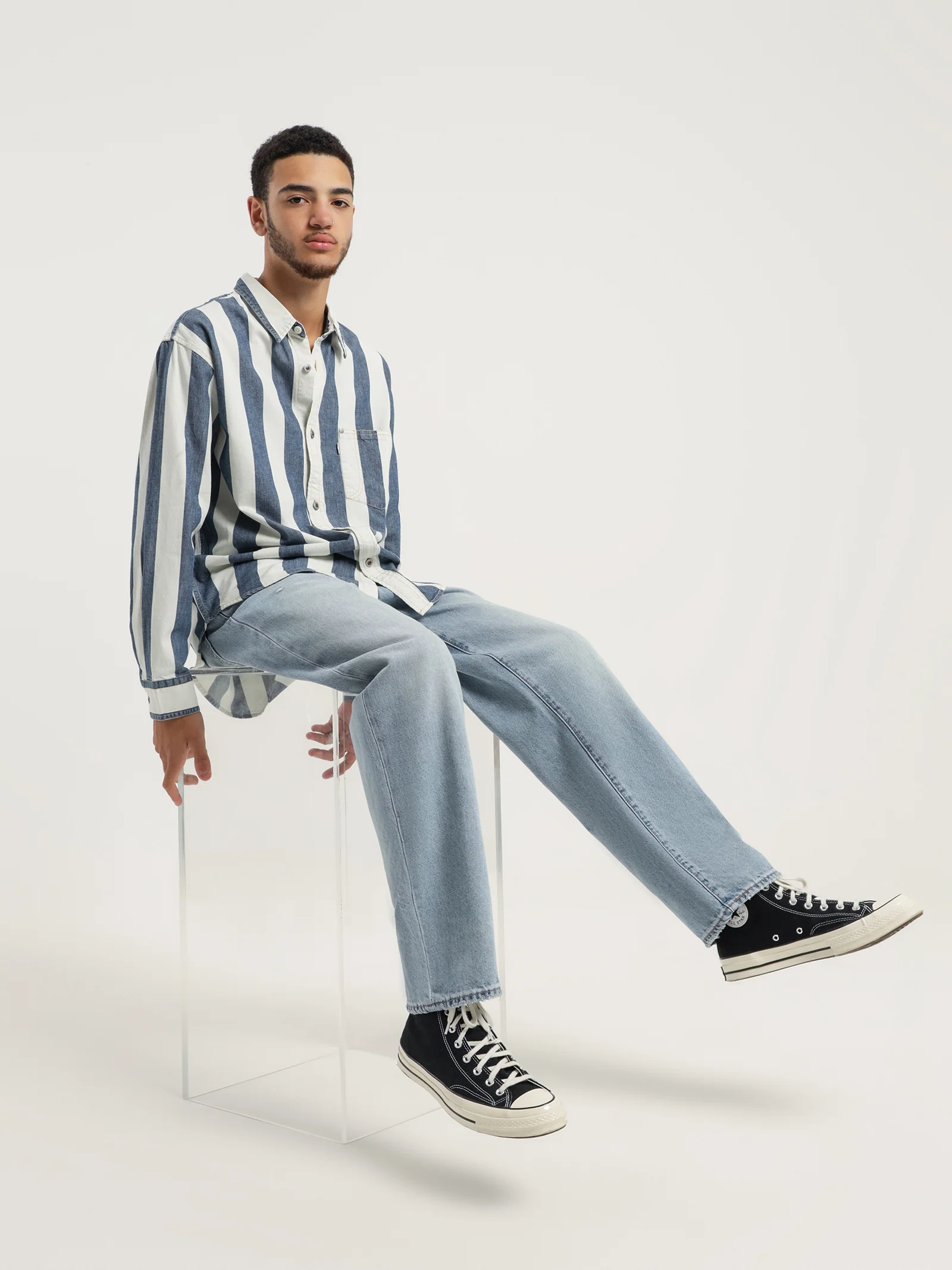 Silvertab Oversized One Pocket Shirt