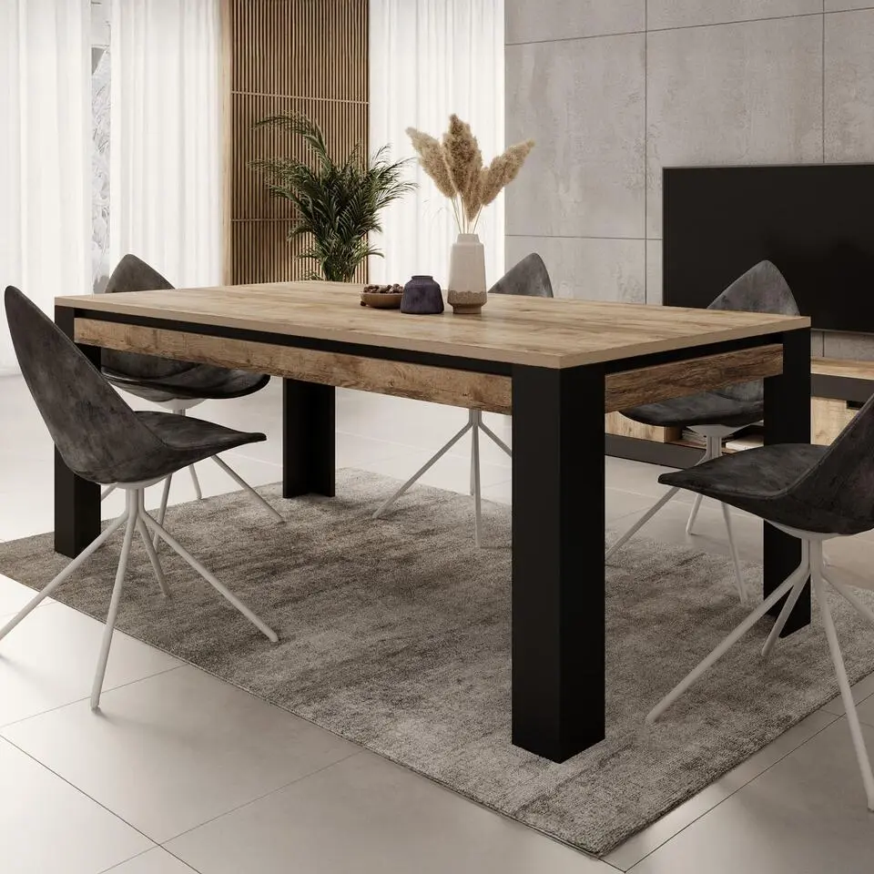 Meubella - Eetkamertafel Trinidad - Eiken - 195 cm