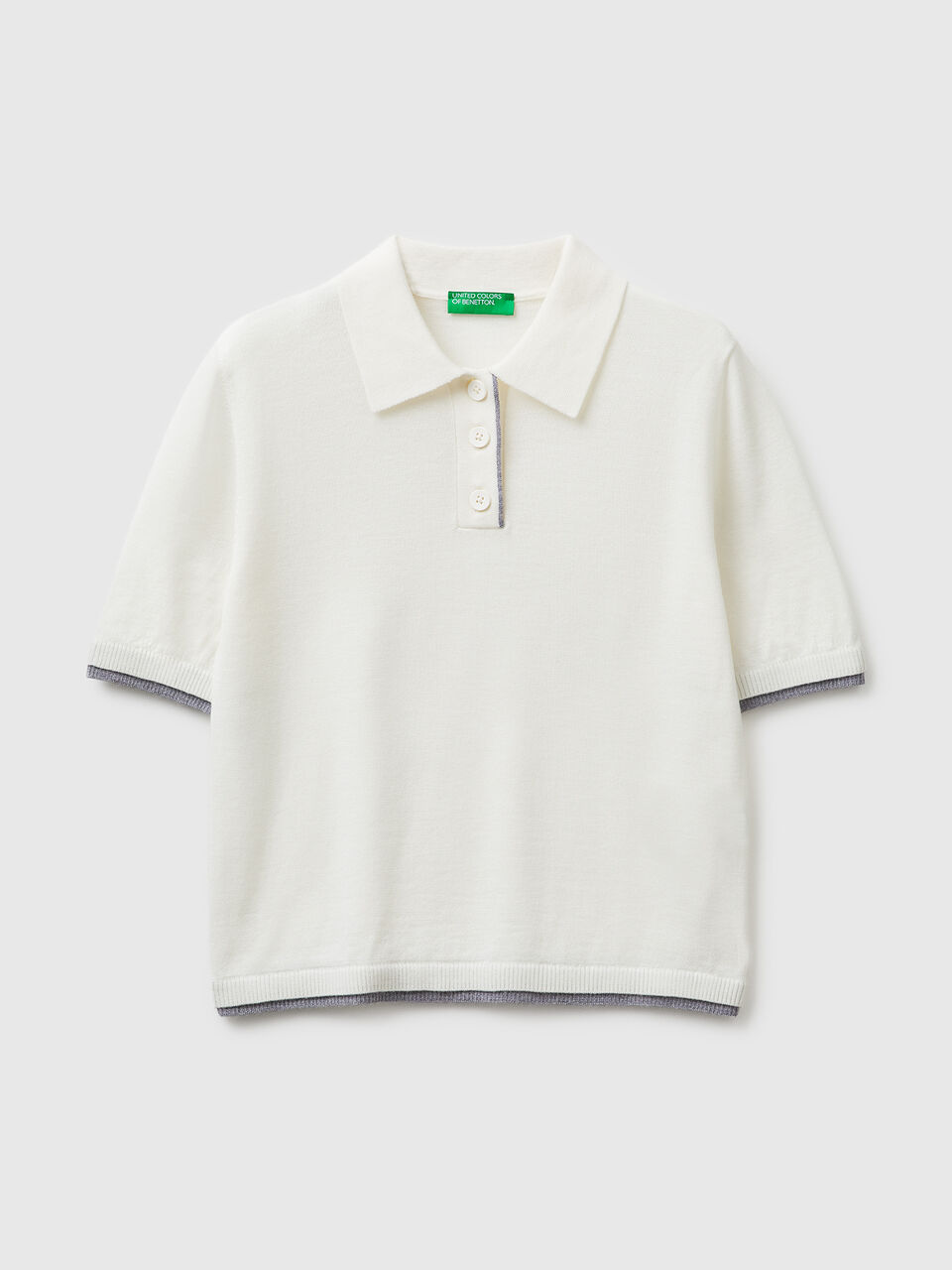 100% Merino wool polo shirt