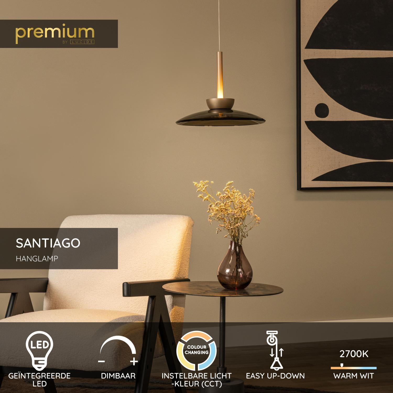 Lucide Premium SANTIAGO Hanglamp - Amber