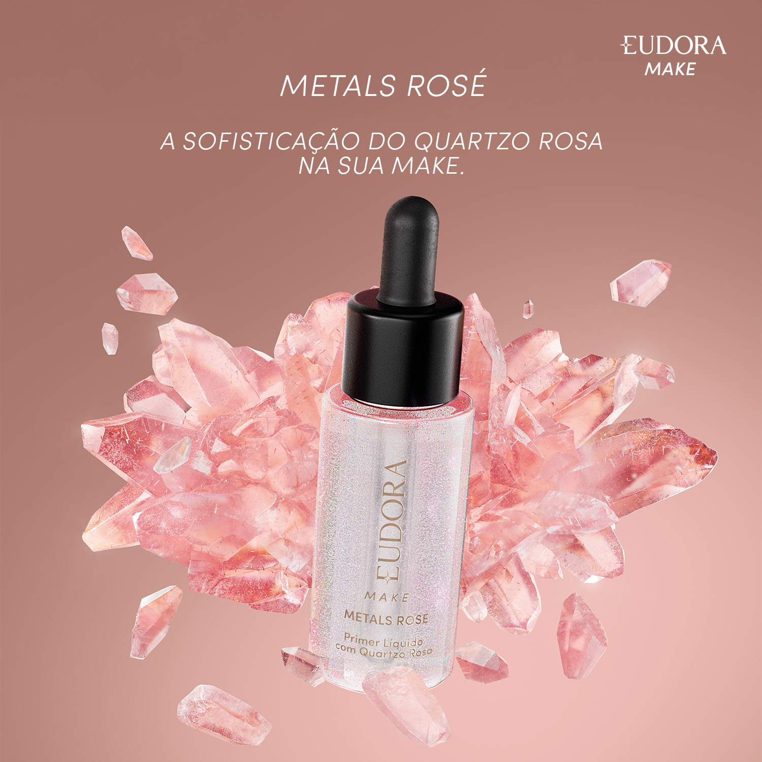 Primer Facial Líquido Metals Rosé Eudora Make 32ml