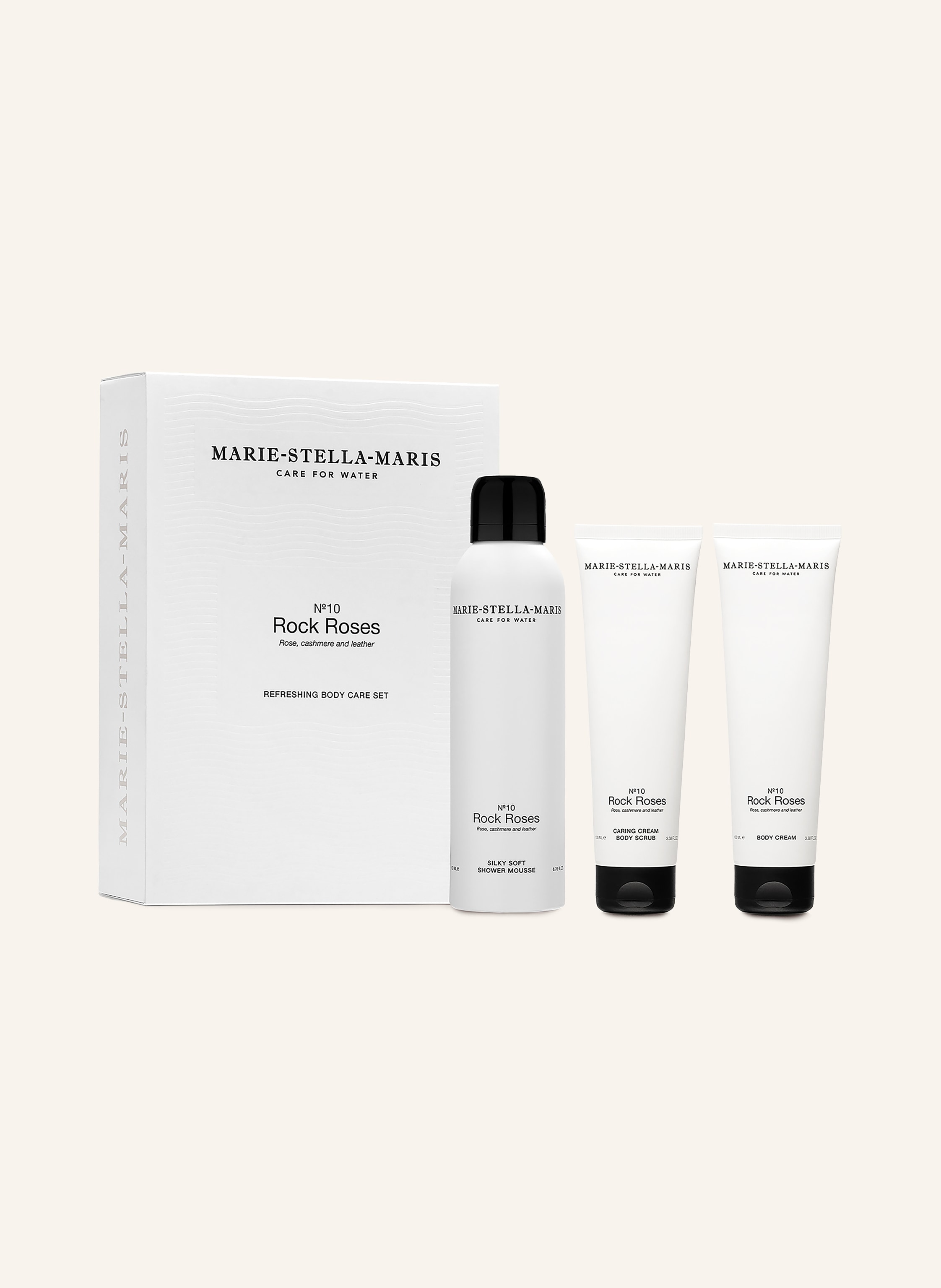 MARIE-STELLA-MARIS 3-tlg. Körperpflege-Set ROCK ROSES: Duschmousse, Körperpeeling und Körpercreme