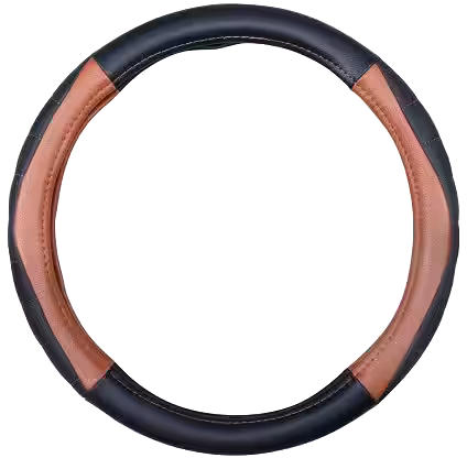 AutoTrends Glovebox Sport Faux Leather Steering Wheel Cover, Blue & Black