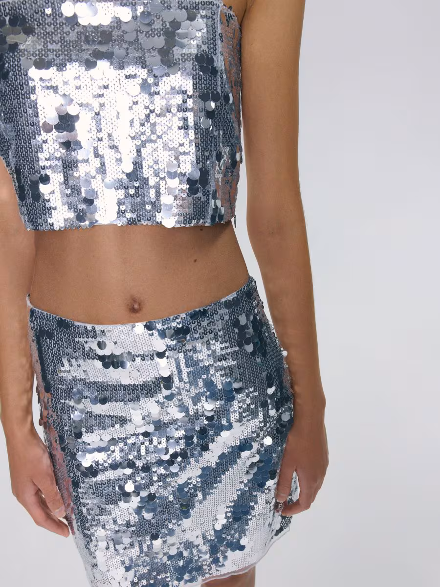 Mini Skirt With Sequins