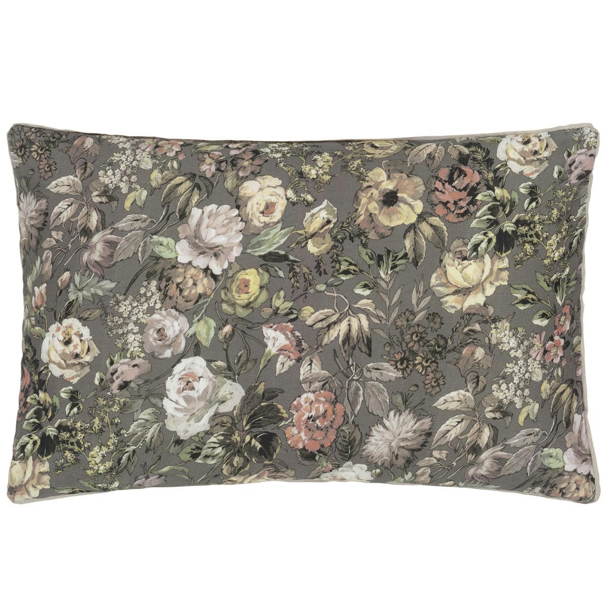 MANSUR - Taie d'oreiller en satin de coton marron 50x75